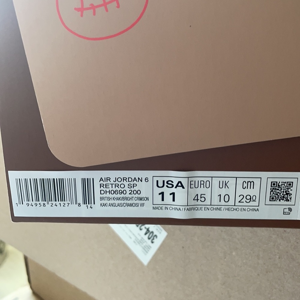 Air Jordan 6 retro x Travis Scott DH0690 200 - Picture 10 of 11